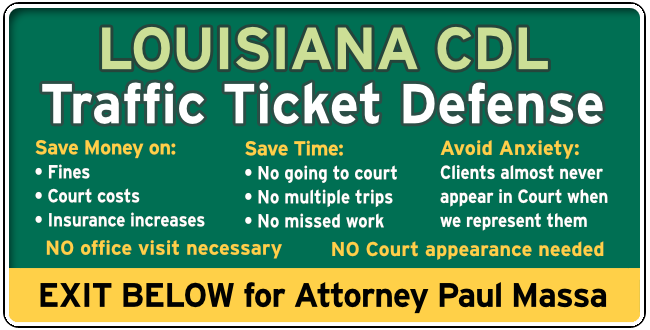 Beauregard Parish, Louisiana CDL Commercial Drivers speeding Ticket graphic 1